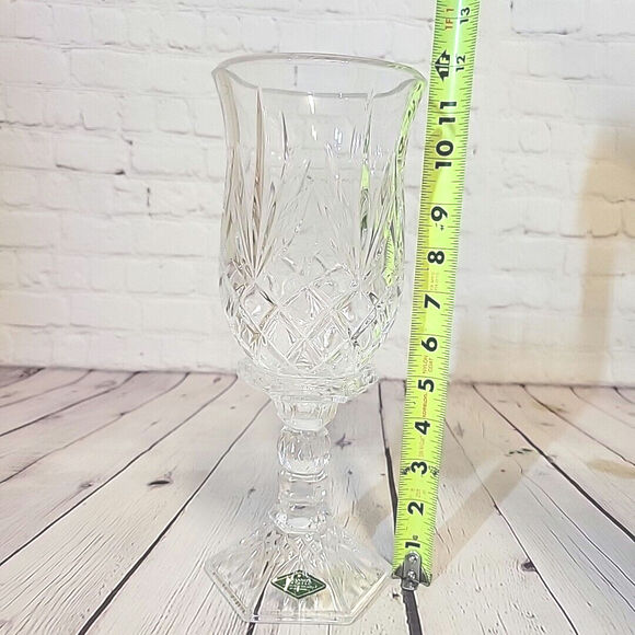 Shannon Crystal Designs of Ireland Taper Pillar Candle Holder Pineapple Design - Picture 5 of 6